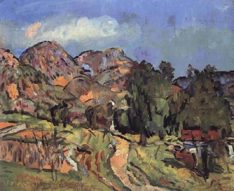 George Leslie Hunter Provencal Landscape Spain oil painting art